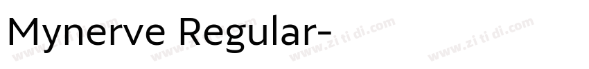 Mynerve Regular字体转换
